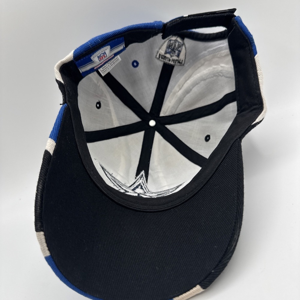 Vintage Dallas Cowboys Big Star Logo Cap Reebok NFL Blue/Black/White - Picture 7 of 9